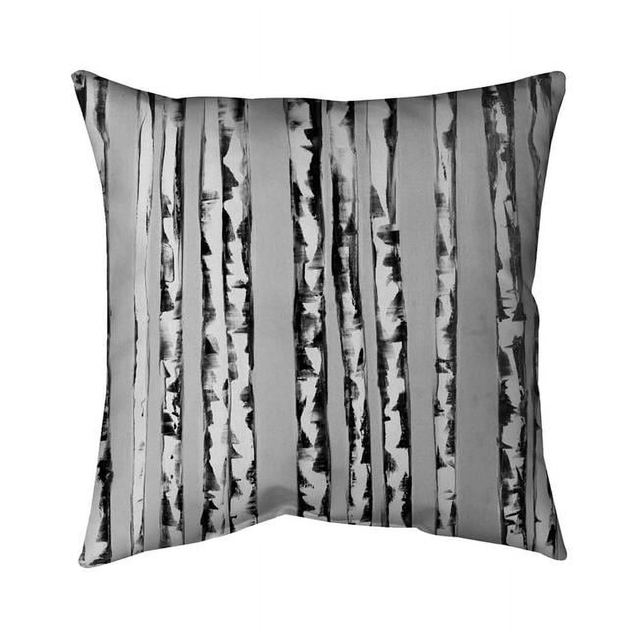 20 x 20 in. Birches Black & White-Double Sided Print Indoor Pillow Cover
