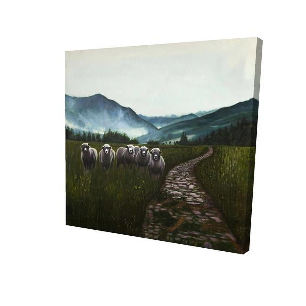 12 x 12 in. Sheep in the Countryside-Print on Canvas