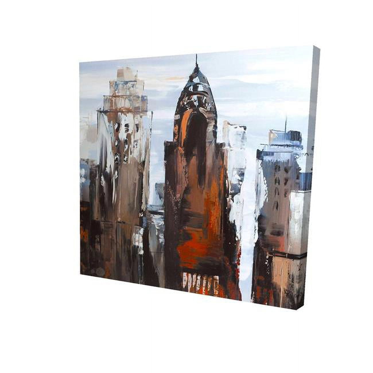 16 x 16 in. Grey Day in the City-Print on Canvas