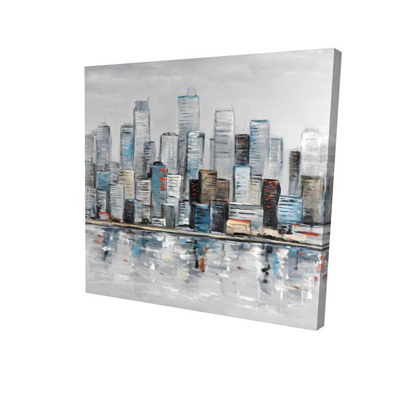 16 x 16 in. Abstract Urban Skyline-Print on Canvas