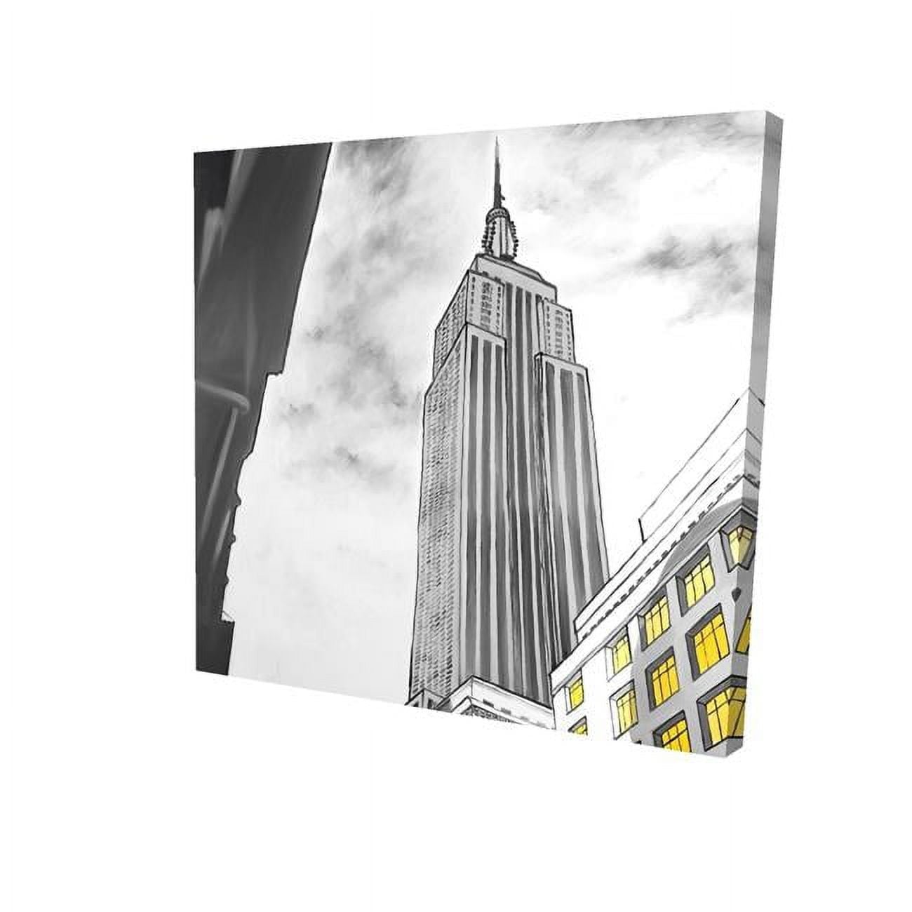 16 x 16 in. Outline of Empire State Building-Print on Canvas