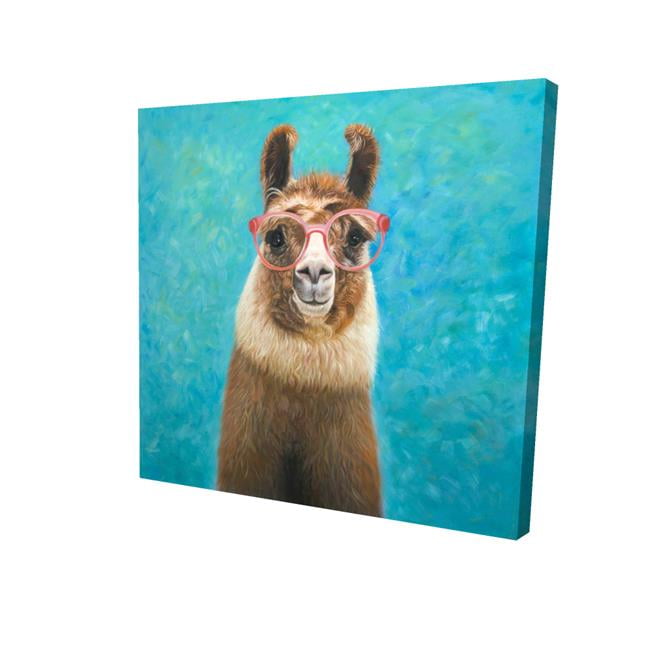 12 x 12 in. Lovable Llama-Print on Canvas