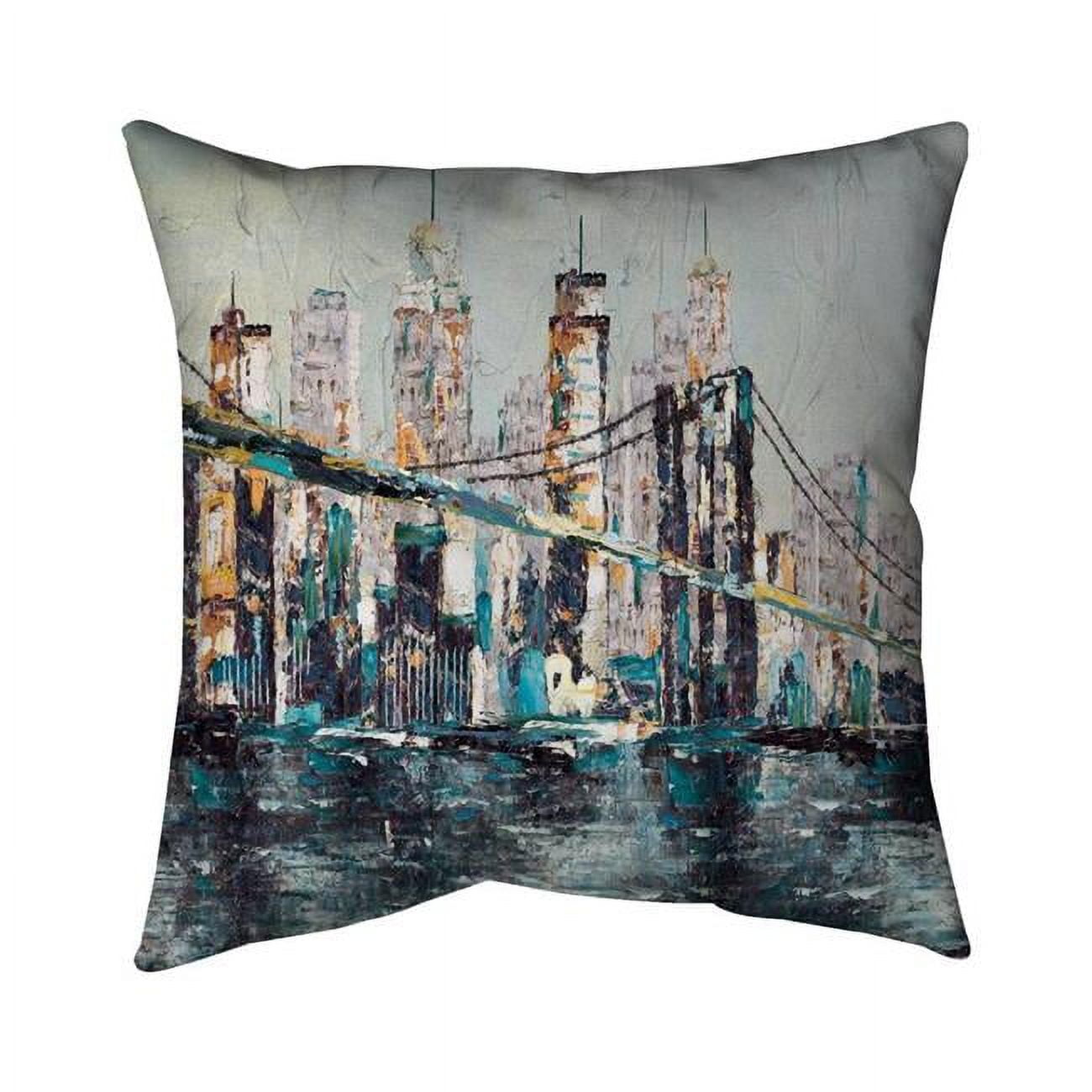 16 x 16 in. Abstract & Texturized Bridge-Double Sided Print Indoor Pillow Cover