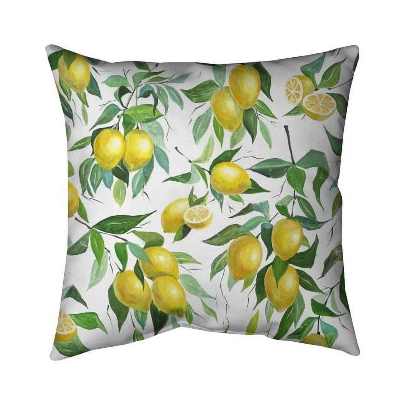 16 x 16 in. Lemon Pattern-Double Sided Print Indoor Pillow Cover