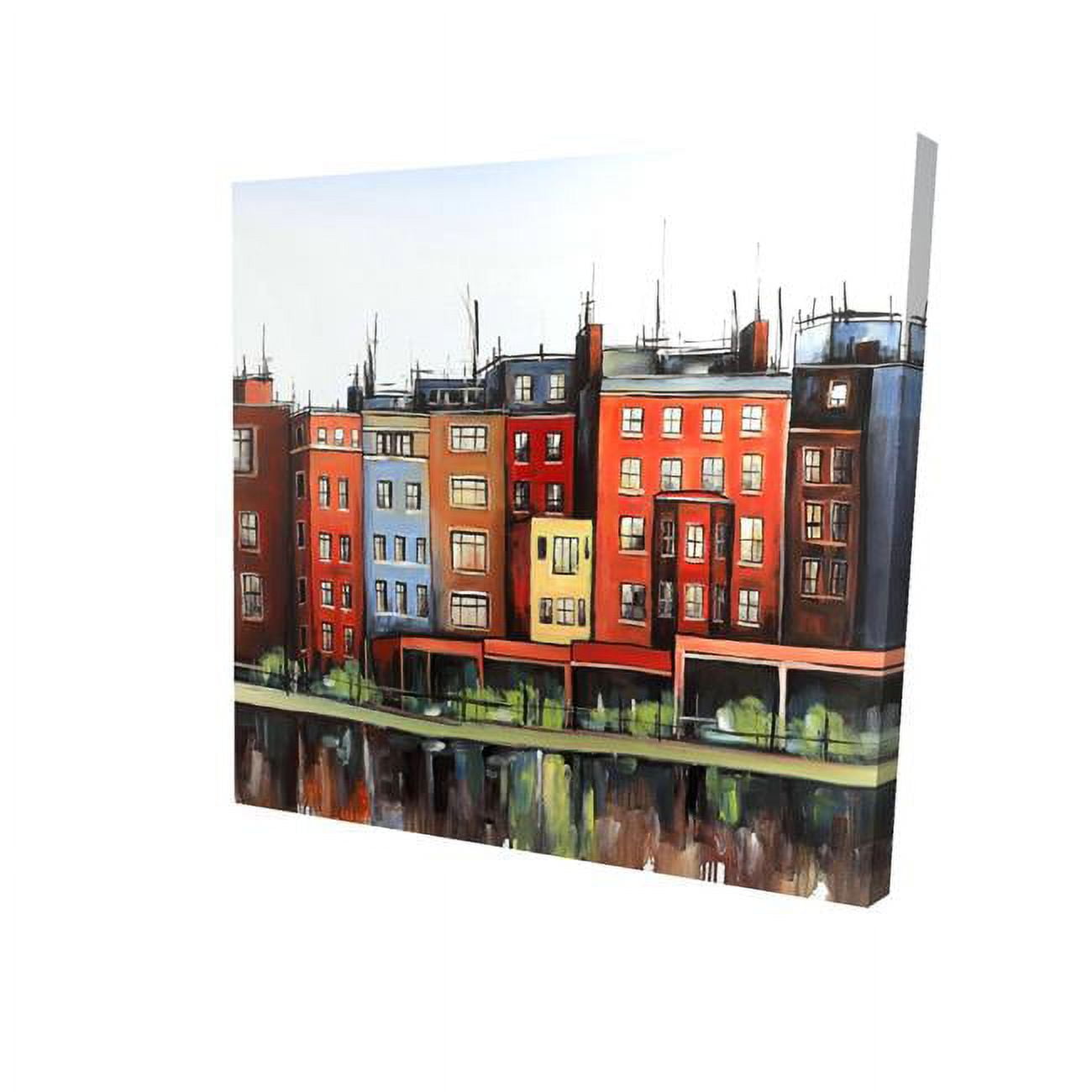 16 x 16 in. Boston Fall Colors Buildings-Print on Canvas