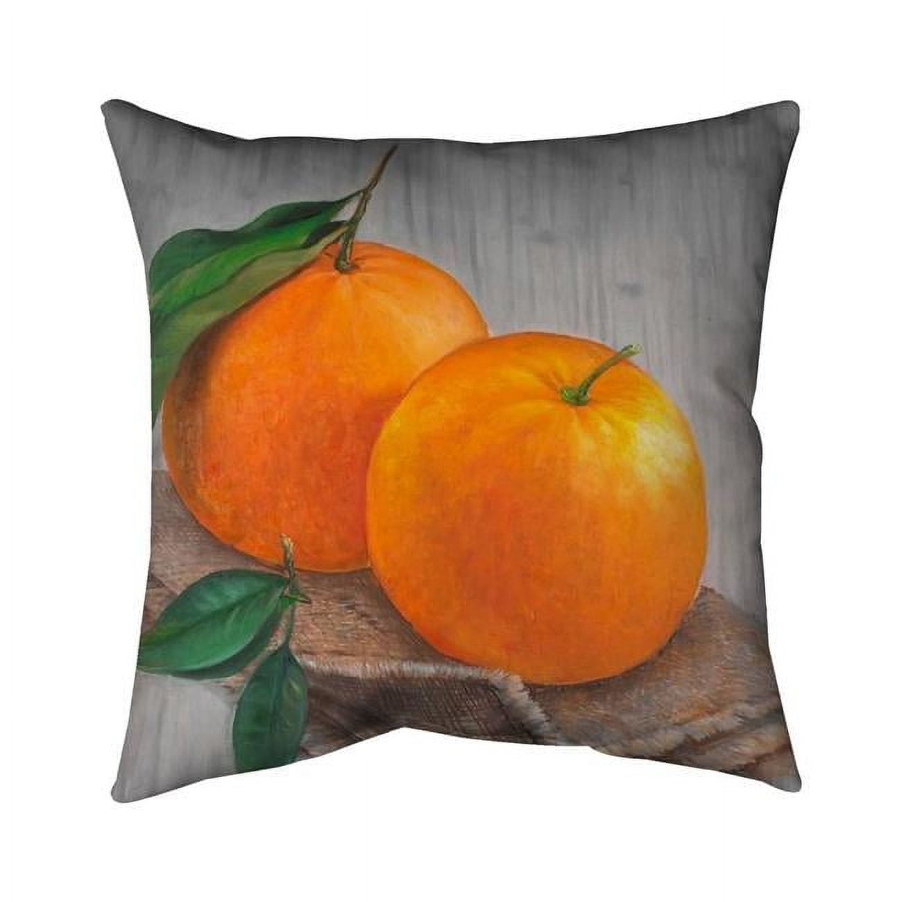 16 x 16 in. Two Oranges-Double Sided Print Indoor Pillow Cover
