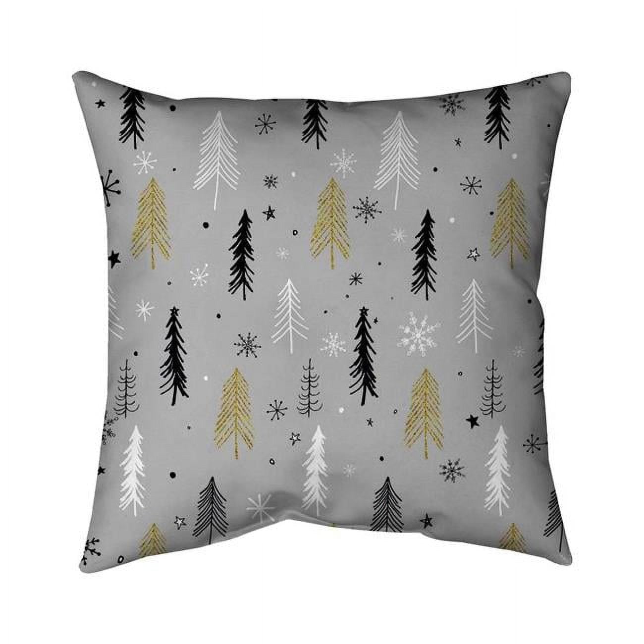 16 x 16 in. Christmas Tree Pattern-Double Sided Print Indoor Pillow Cover