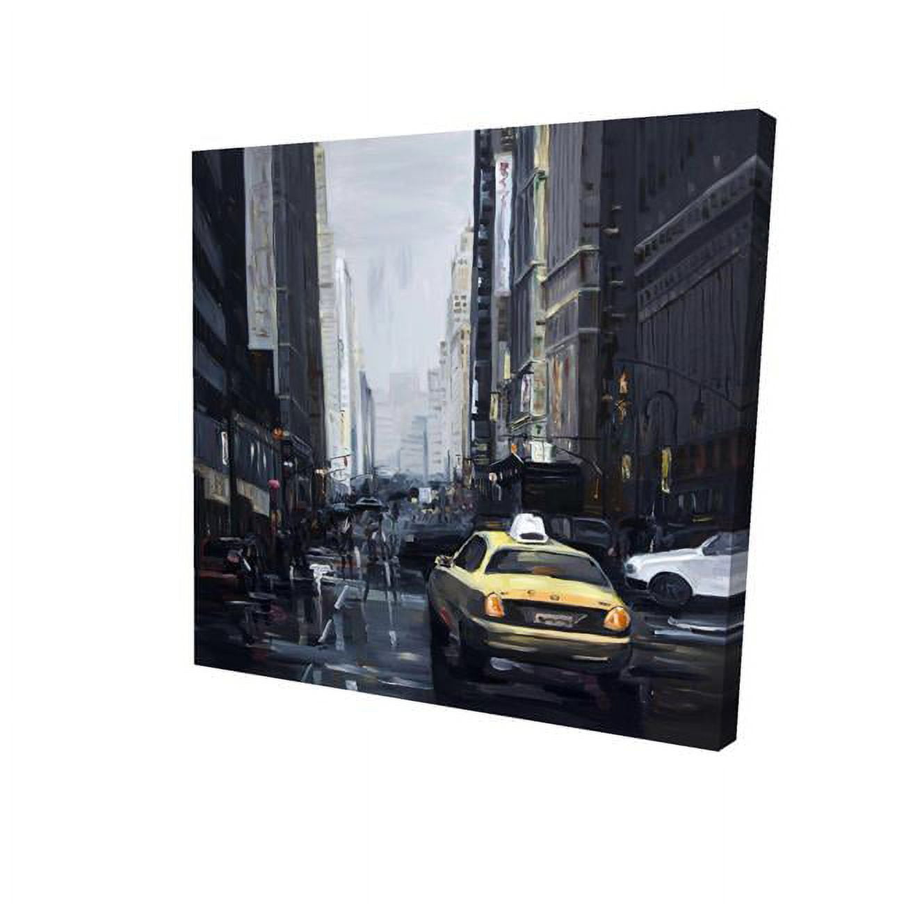 16 x 16 in. New York in the Dark-Print on Canvas
