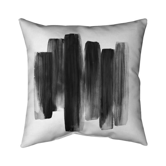 18 x 18 in. Black Shapes-Double Sided Print Indoor Pillow Cover