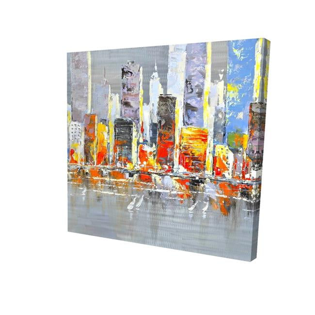 16 x 16 in. Color Splash Cityscape-Print on Canvas
