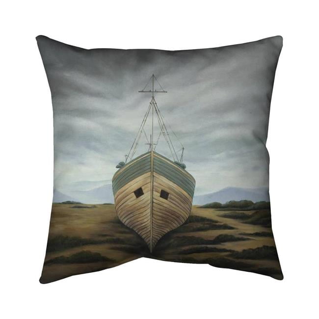 18 x 18 in. Boat-Double Sided Print Indoor Pillow Cover