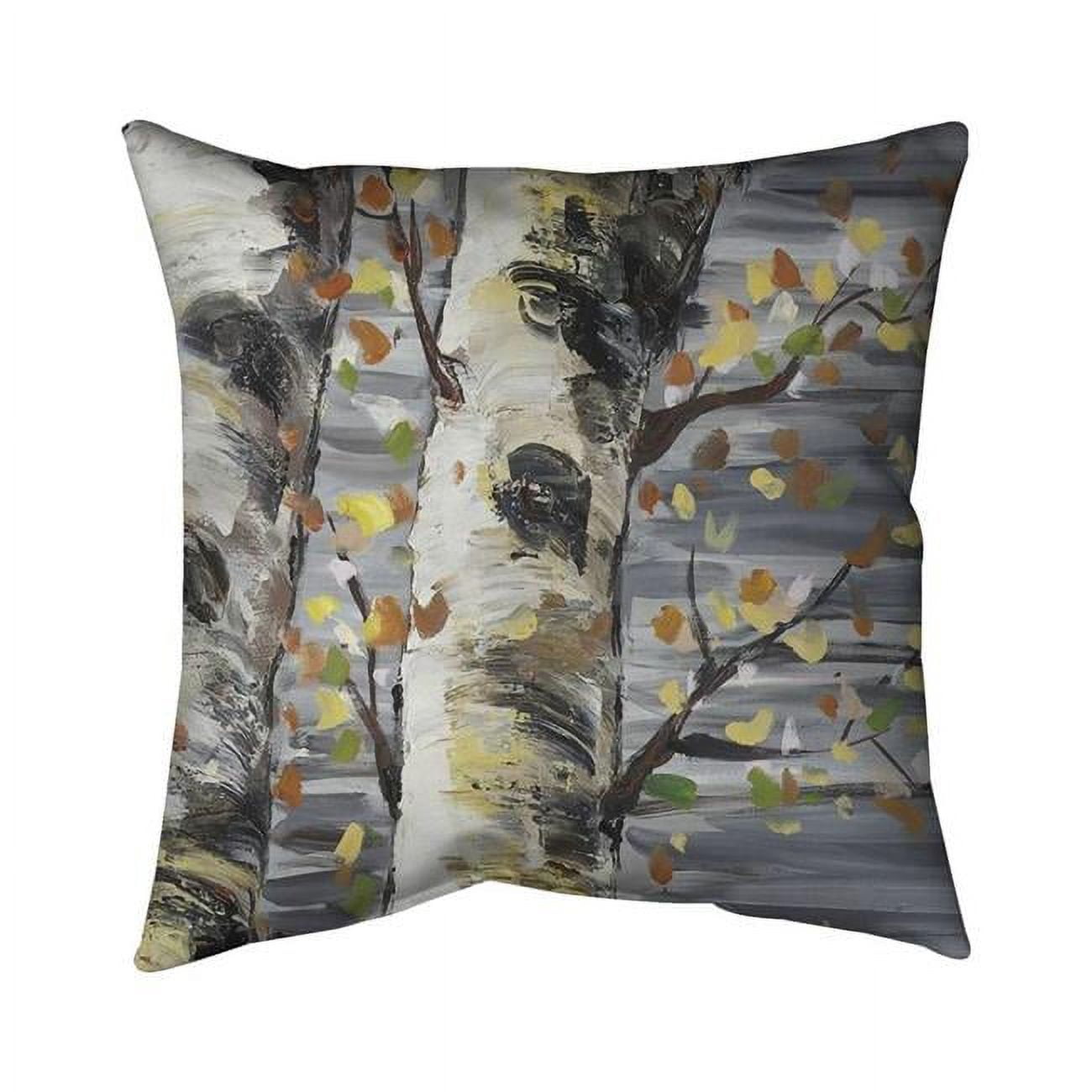 18 x 18 in. Budding White Birches-Double Sided Print Indoor Pillow Cover
