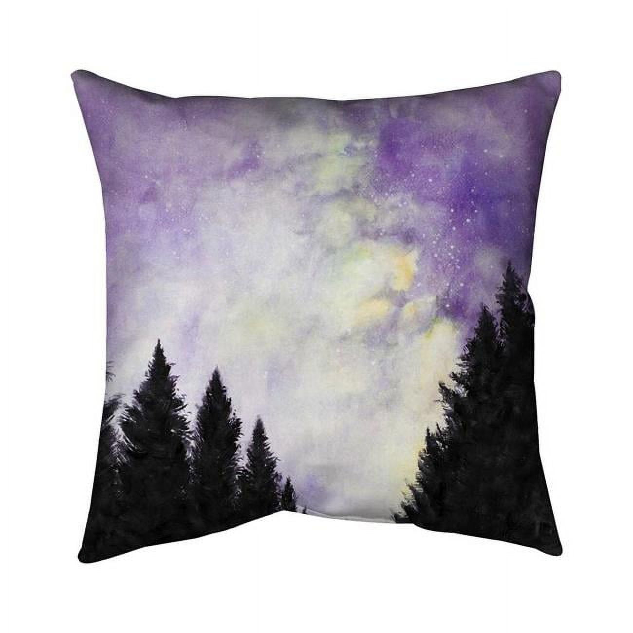 18 x 18 in. Purple Starry Sky-Double Sided Print Indoor Pillow Cover