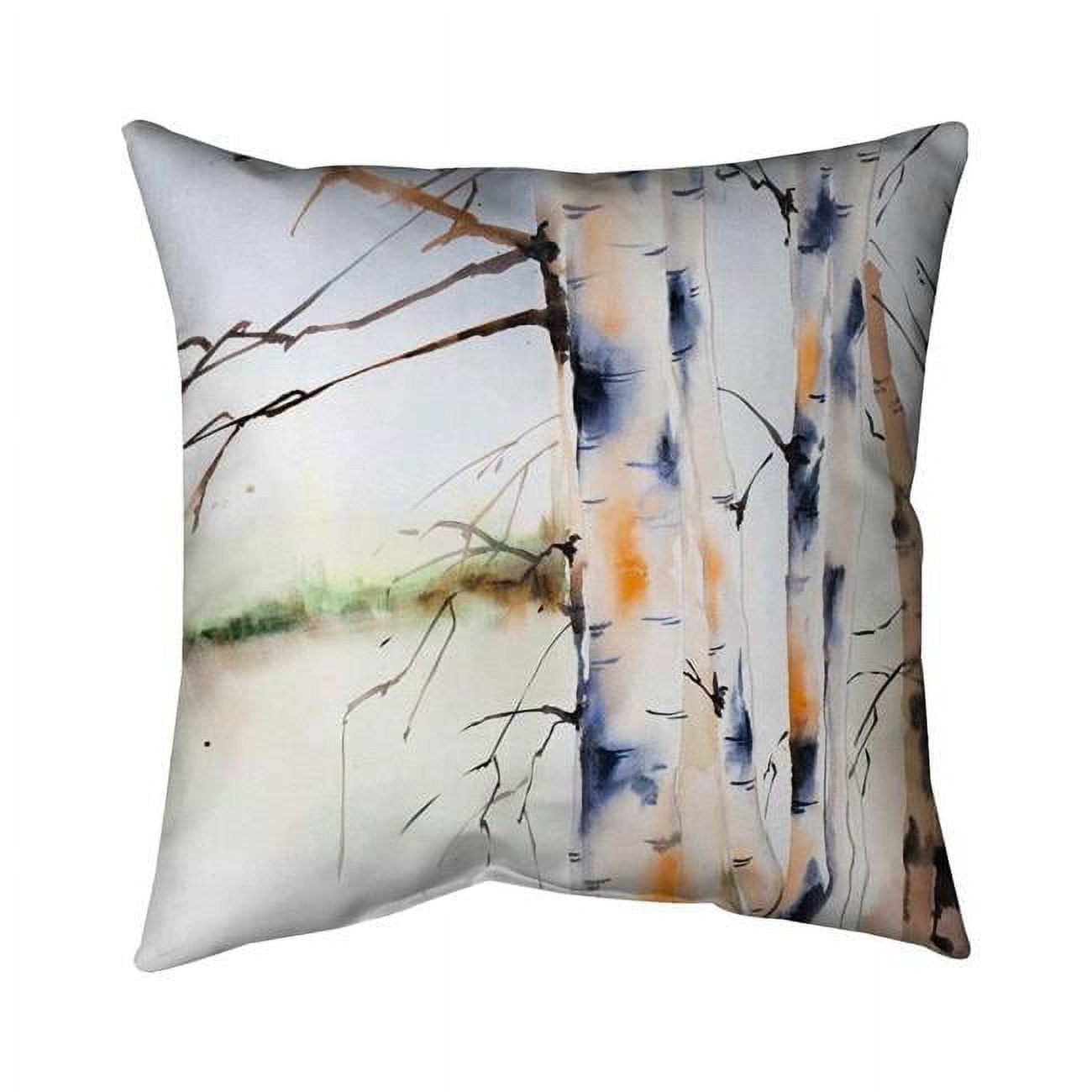 18 x 18 in. Birchs Trunks-Double Sided Print Indoor Pillow Cover