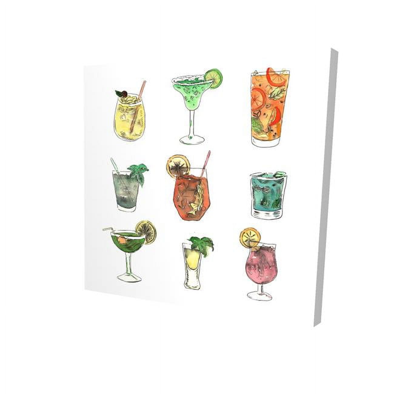 16 x 16 in. Colorful Cocktails-Print on Canvas