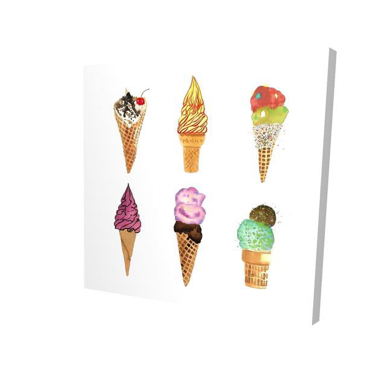 16 x 16 in. Ice Cream Cones-Print on Canvas