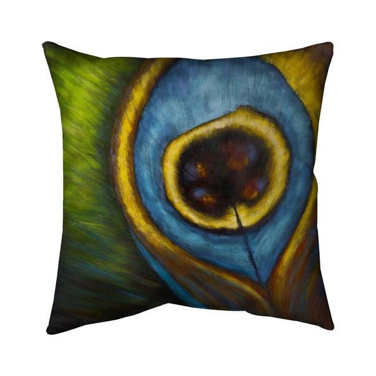 20 x 20 in. Peacock Feather Closeup-Double Sided Print Indoor Pillow Cover