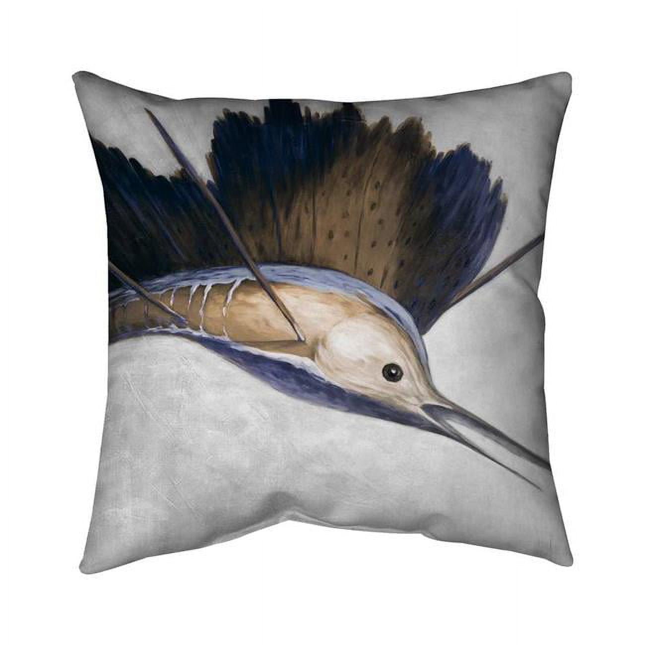 20 x 20 in. Abstract Swordfish-Double Sided Print Indoor Pillow Cover