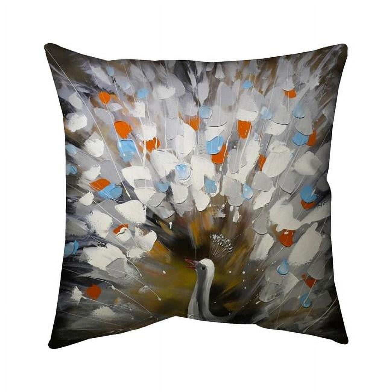 20 x 20 in. Abstract Color Spotted Peacock-Double Sided Print Indoor Pillow Cover