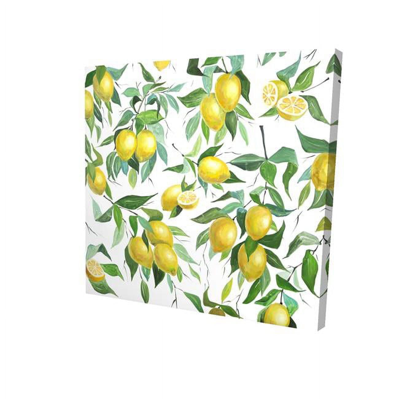 16 x 16 in. Lemon Pattern-Print on Canvas