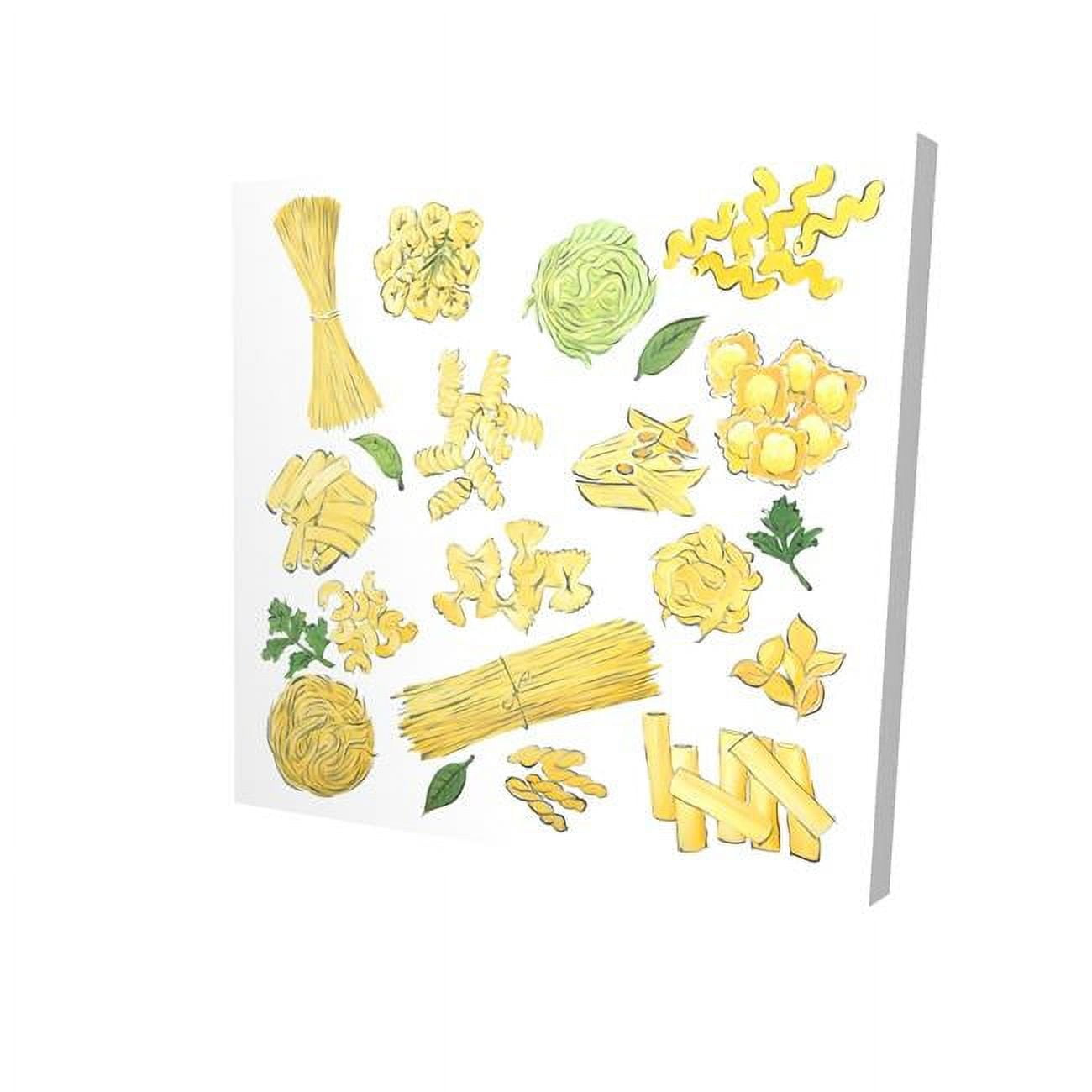 16 x 16 in. Various Kind of Pasta-Print on Canvas