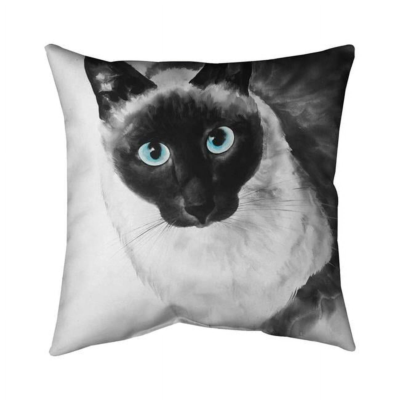 20 x 20 in. Blue Eyes Siamese Cat-Double Sided Print Indoor Pillow Cover