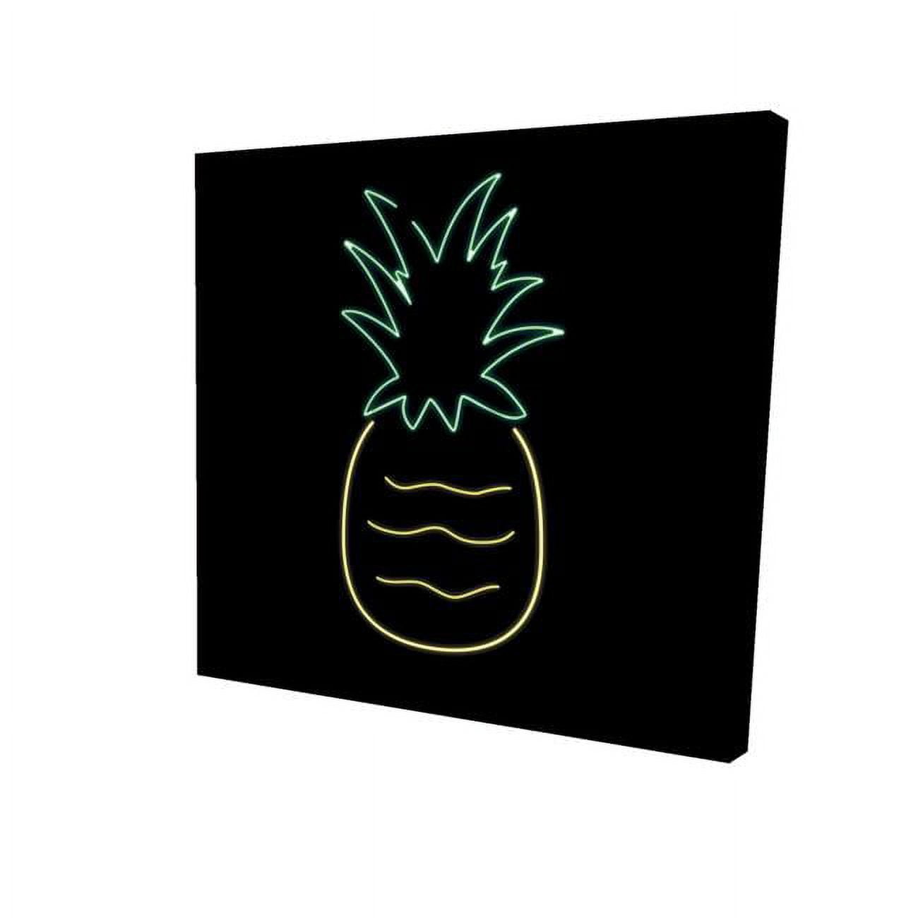 16 x 16 in. Neon Pineapple-Print on Canvas