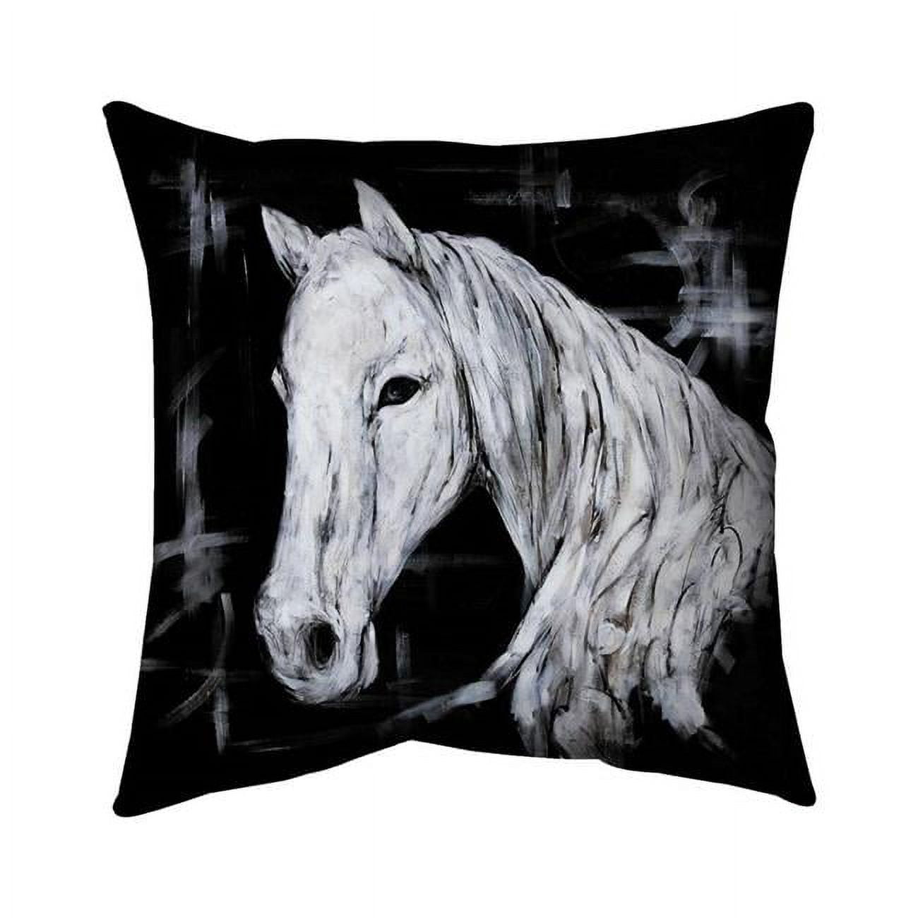 20 x 20 in. Abstract Horse Profile View-Double Sided Print Indoor Pillow Cover