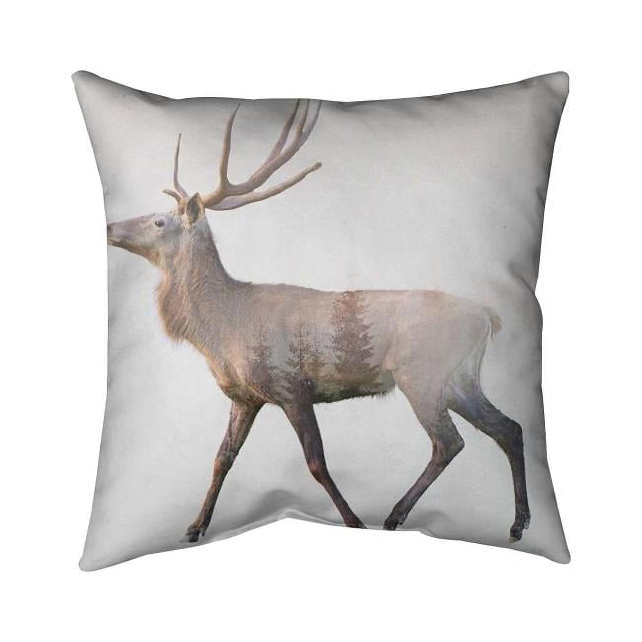 20 x 20 in. Deer & Forest-Double Sided Print Indoor Pillow Cover