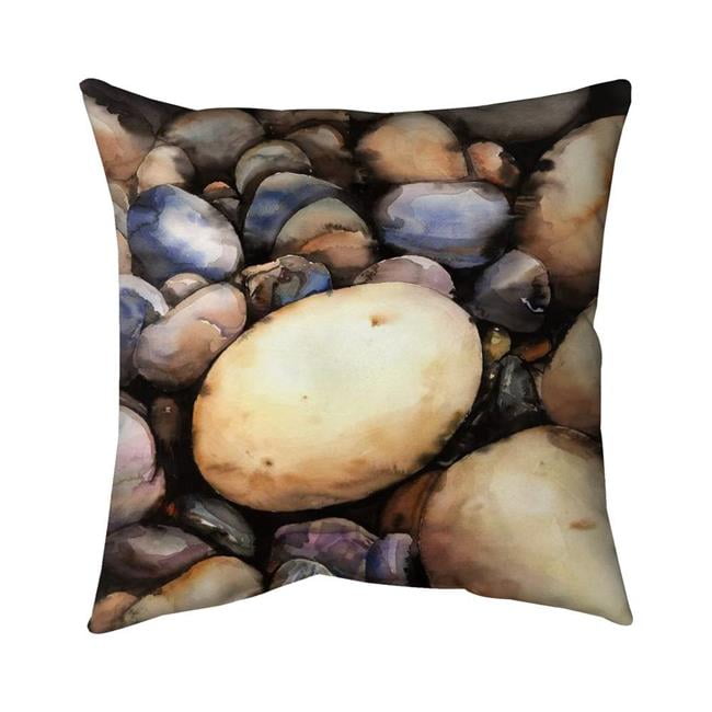 20 x 20 in. Beach Pebbles-Double Sided Print Indoor Pillow Cover