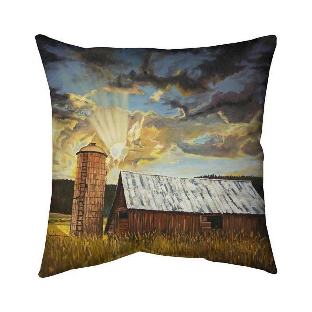 20 x 20 in. Hay Barn-Double Sided Print Indoor Pillow Cover