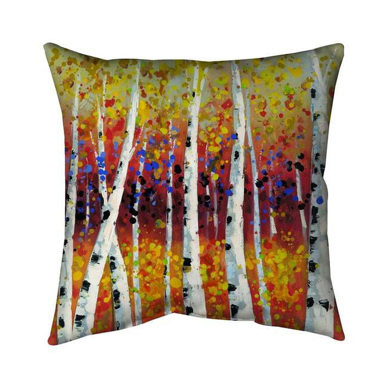 20 x 20 in. Colored Birches-Double Sided Print Indoor Pillow Cover