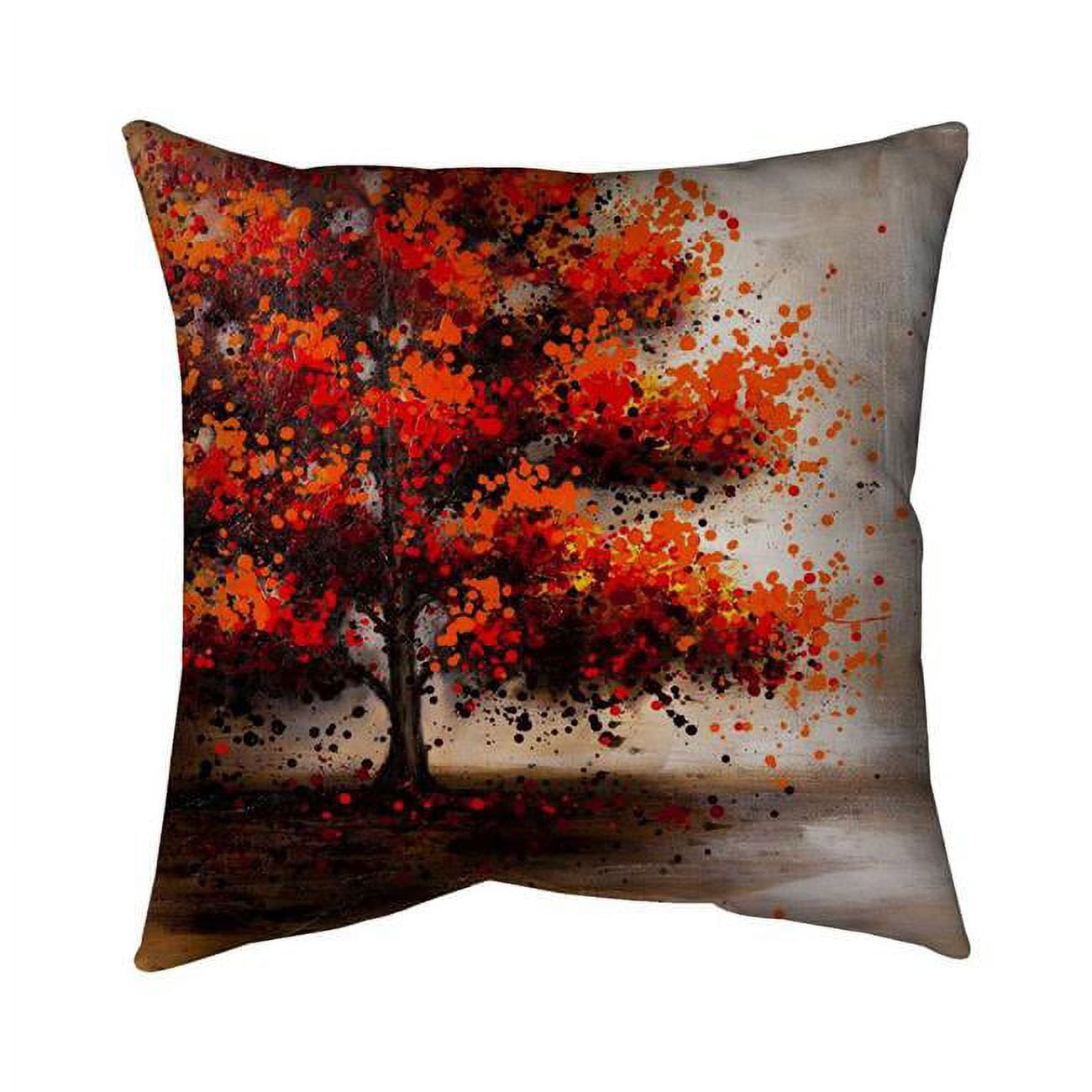 20 x 20 in. Tree with Dotted Leaves-Double Sided Print Indoor Pillow Cover