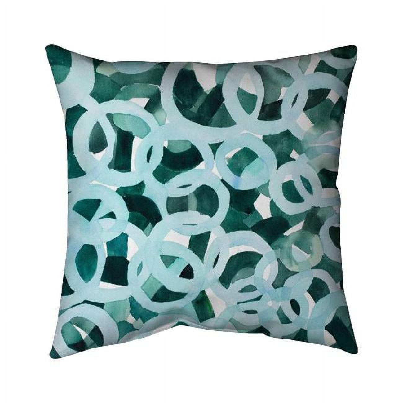 26 x 26 in. Abstract Circles-Double Sided Print Indoor Pillow Cover