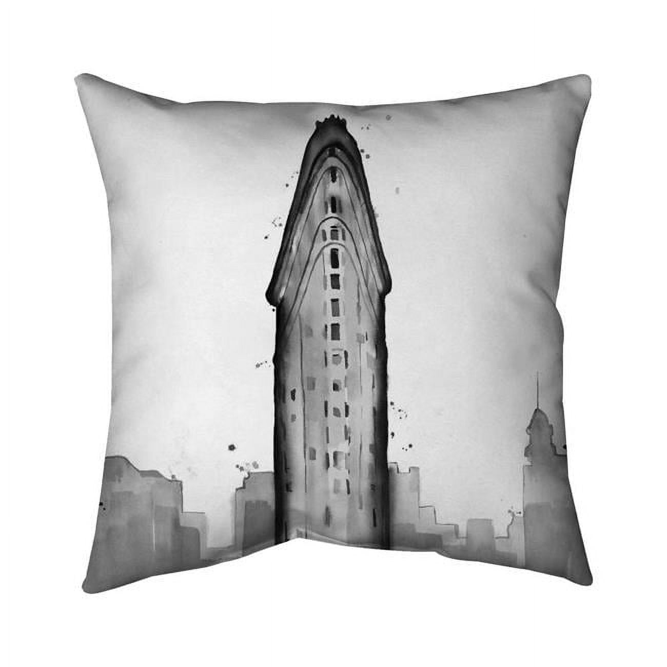 26 x 26 in. Flatiron Building-Double Sided Print Indoor Pillow Cover