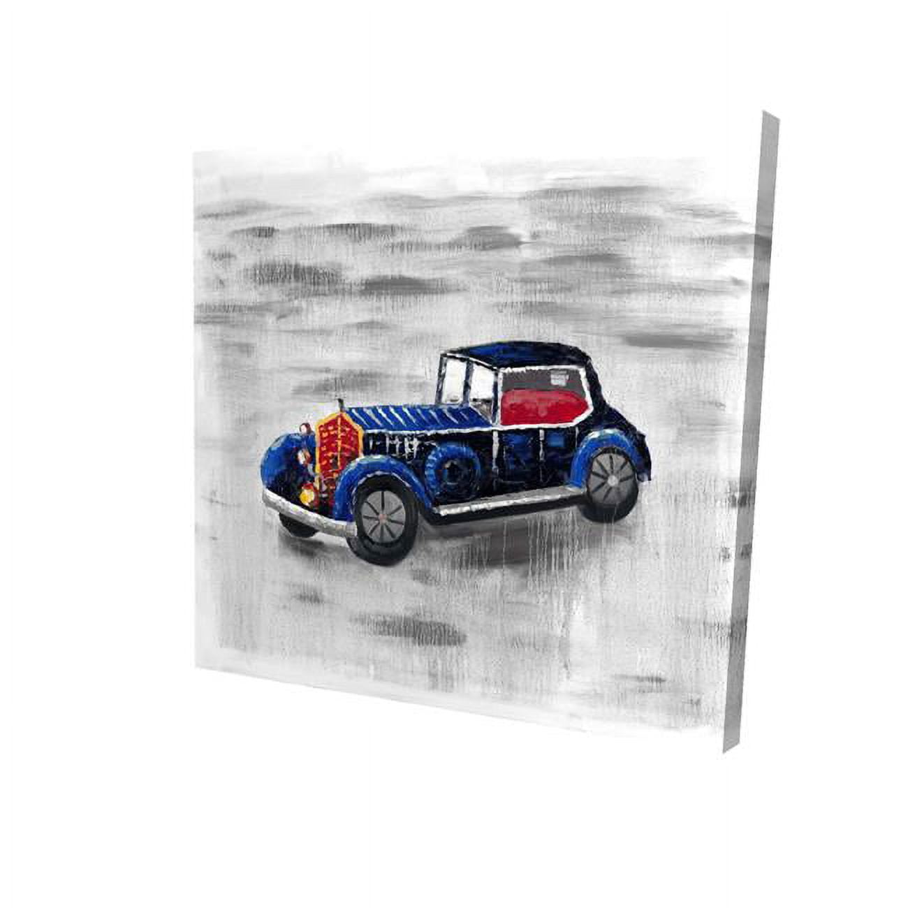 16 x 16 in. Vintage Blue Toy Car-Print on Canvas