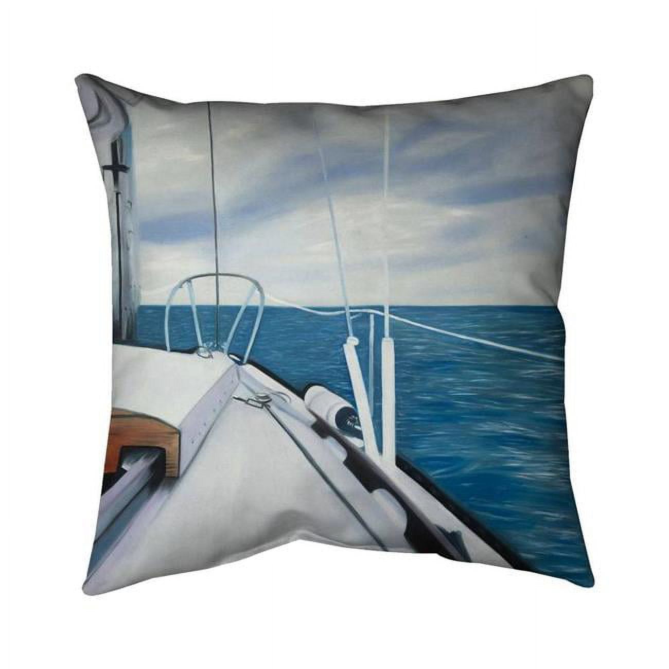 5543-2626-CO122 26 x 26 in. Sail on the Water-Double Sided Print Indoor Pillow Cover