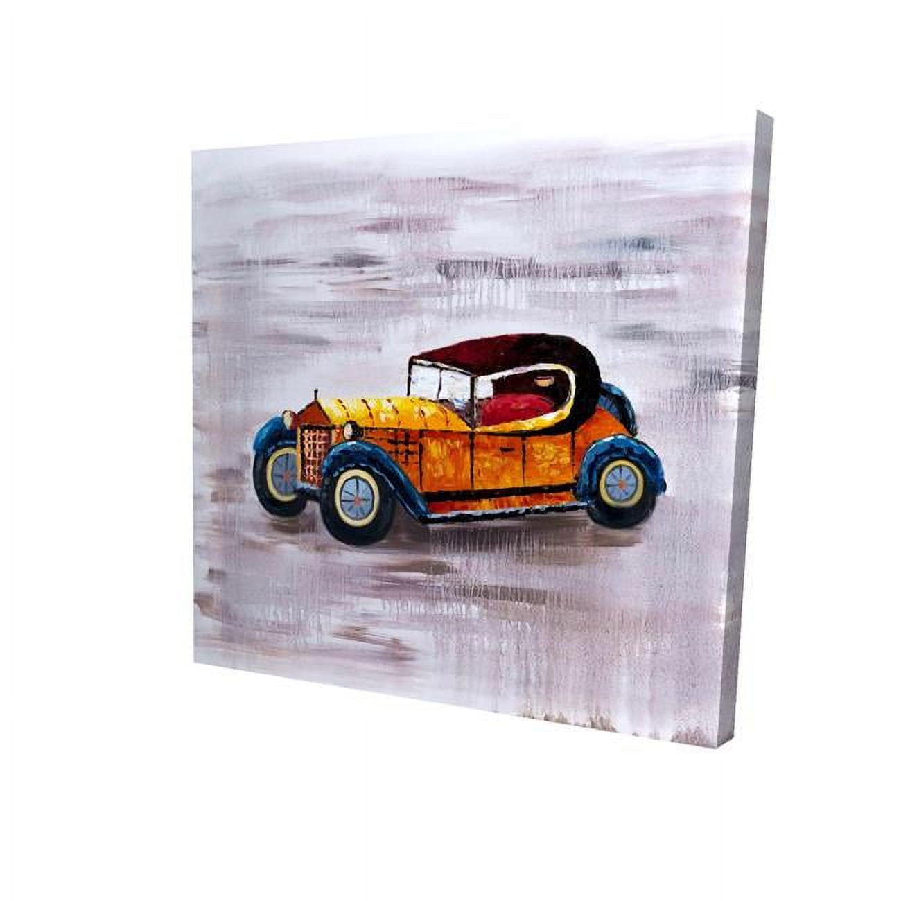 16 x 16 in. Yellow Toy Car-Print on Canvas