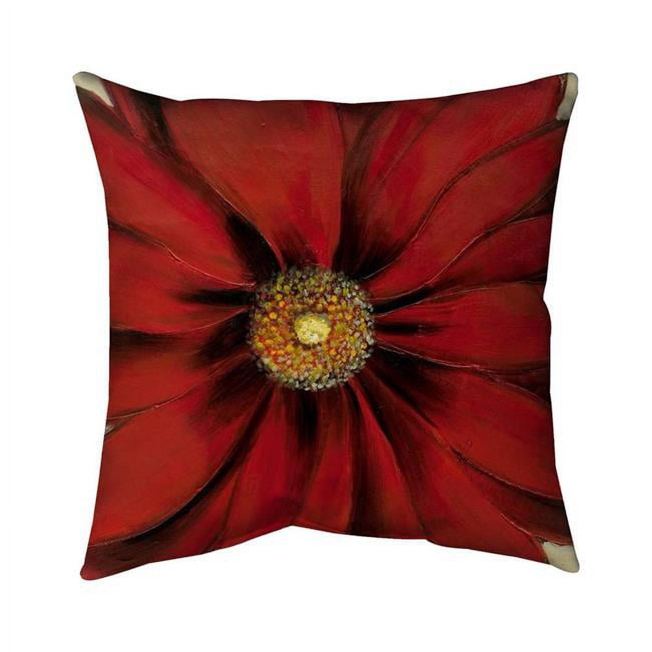 26 x 26 in. Red Daisy-Double Sided Print Indoor Pillow Cover
