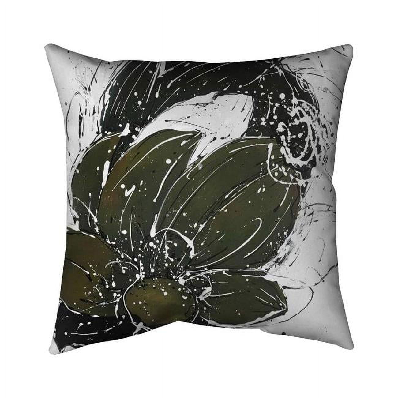 26 x 26 in. Abstract Flower with Paint Splash-Double Sided Print Indoor Pillow Cover