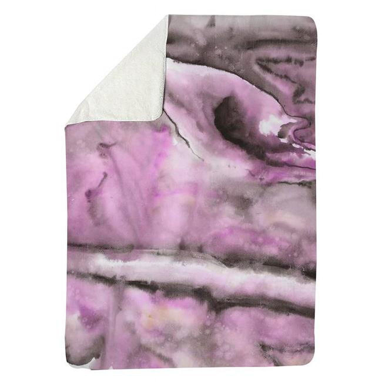 60 x 80 in. Purple-Sherpa Fleece Blanket