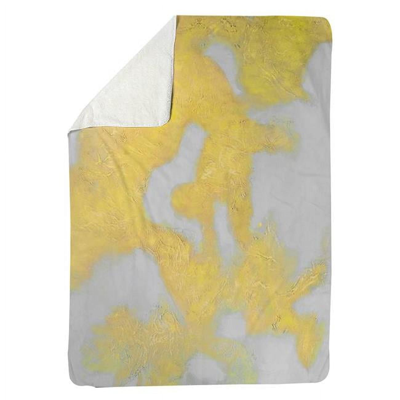 60 x 80 in. Gold Stains-Sherpa Fleece Blanket