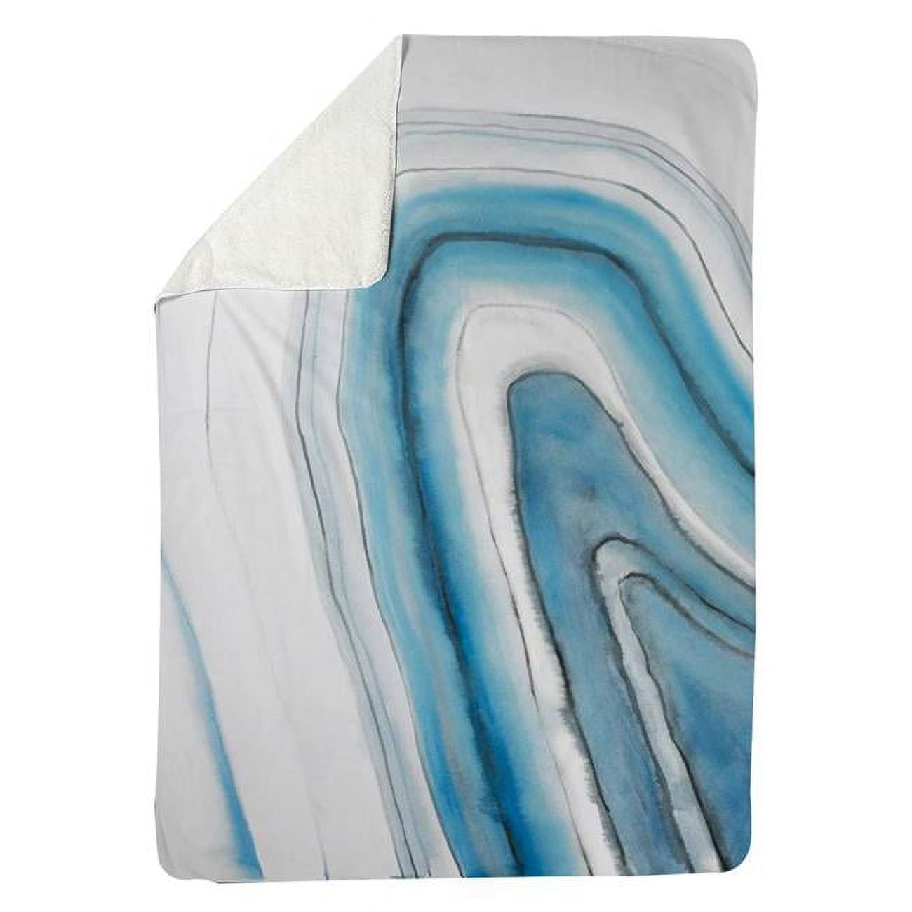 60 x 80 in. Round Geode-Sherpa Fleece Blanket