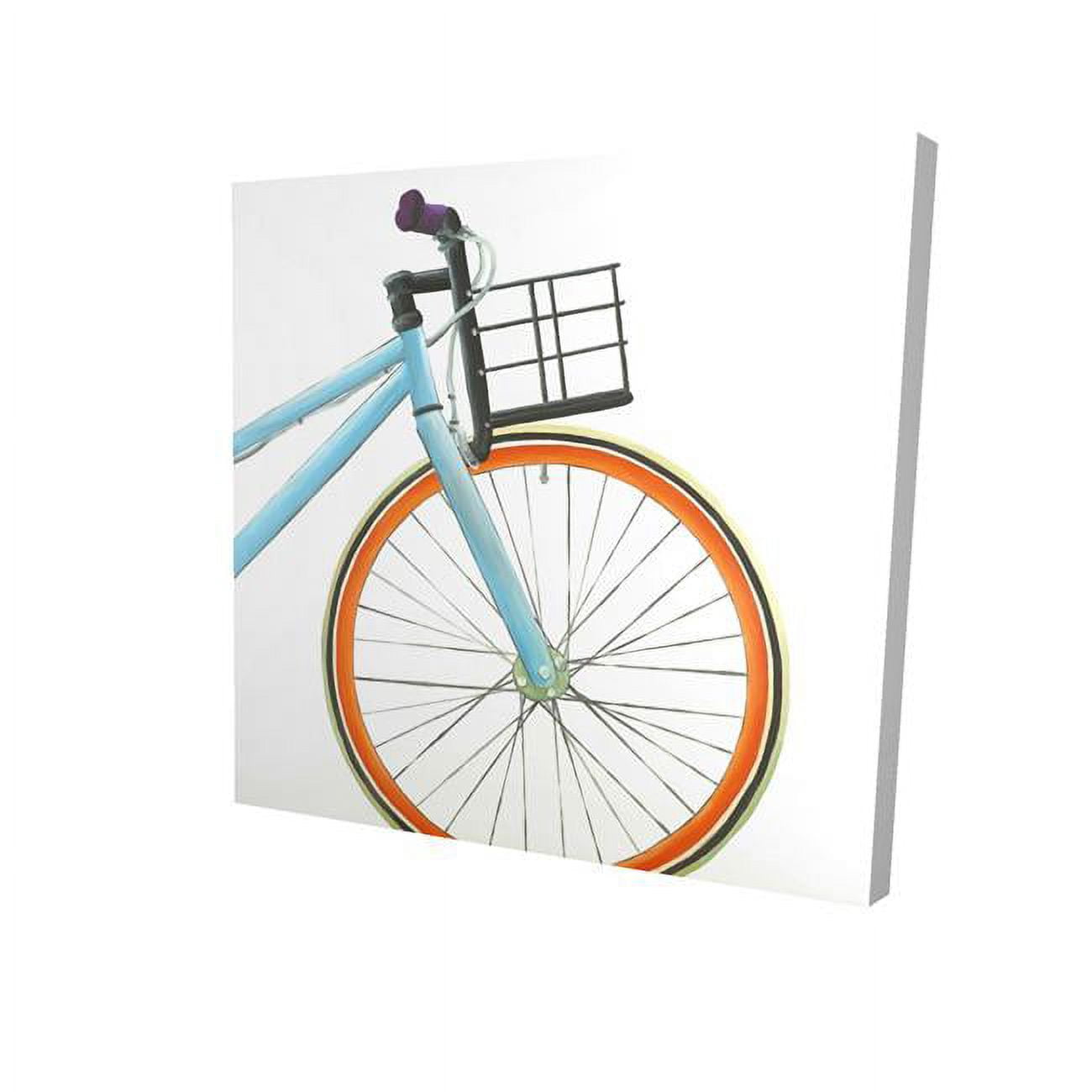16 x 16 in. Orange & Blue Bike-Print on Canvas