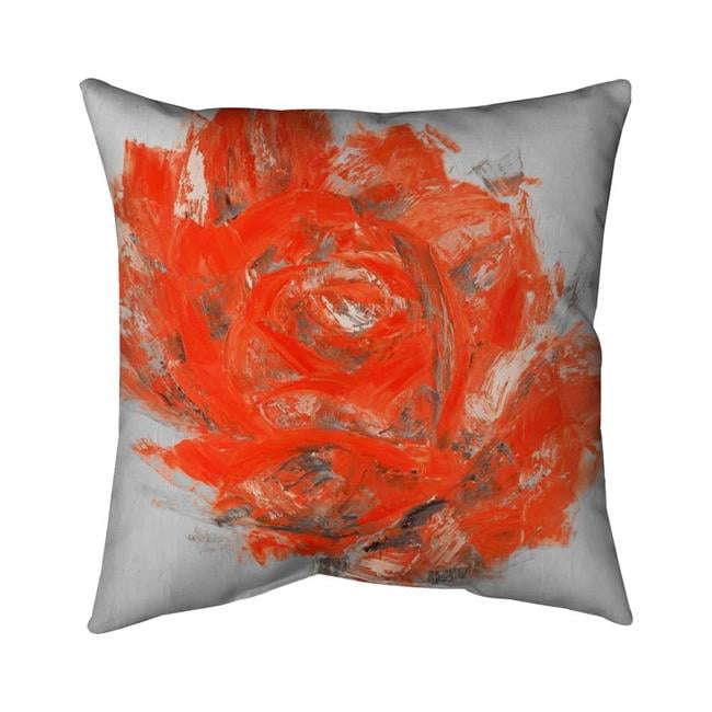 26 x 26 in. Abstract Red Flower-Double Sided Print Indoor Pillow Cover