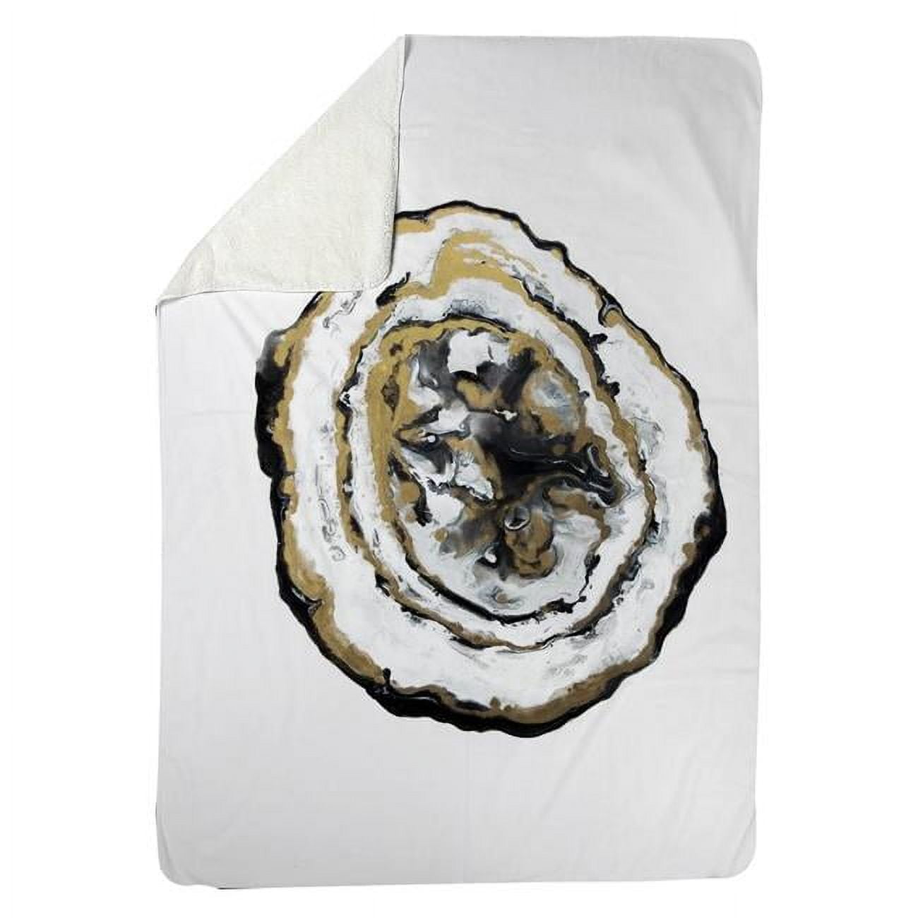 60 x 80 in. Golden Geode-Sherpa Fleece Blanket