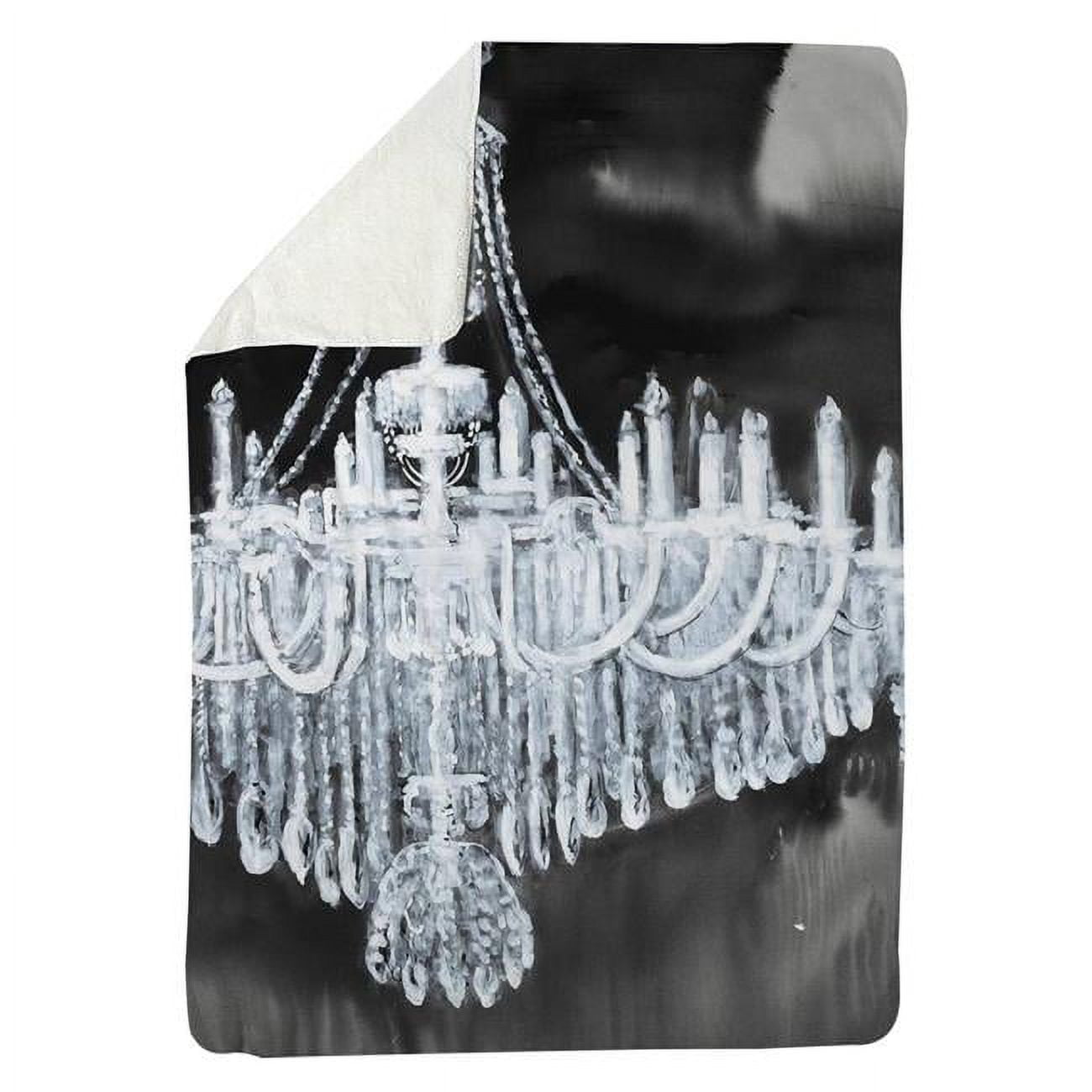 60 x 80 in. Glam Chandelier-Sherpa Fleece Blanket