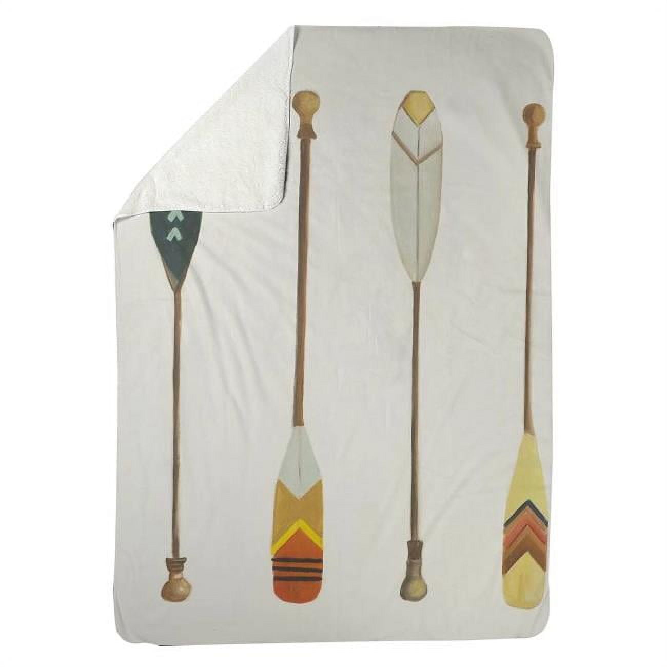 60 x 80 in. Canoe Paddles-Sherpa Fleece Blanket