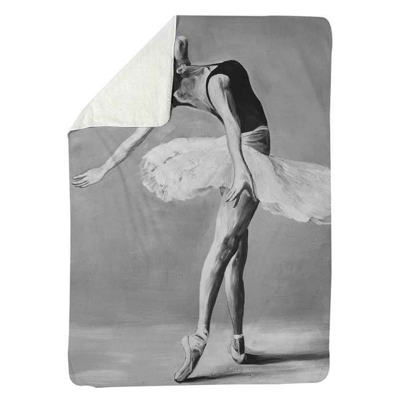 5545-6080-SP23 60 x 80 in. Classic Ballet Dancer-Sherpa Fleece Blanket -  Begin Home Decor