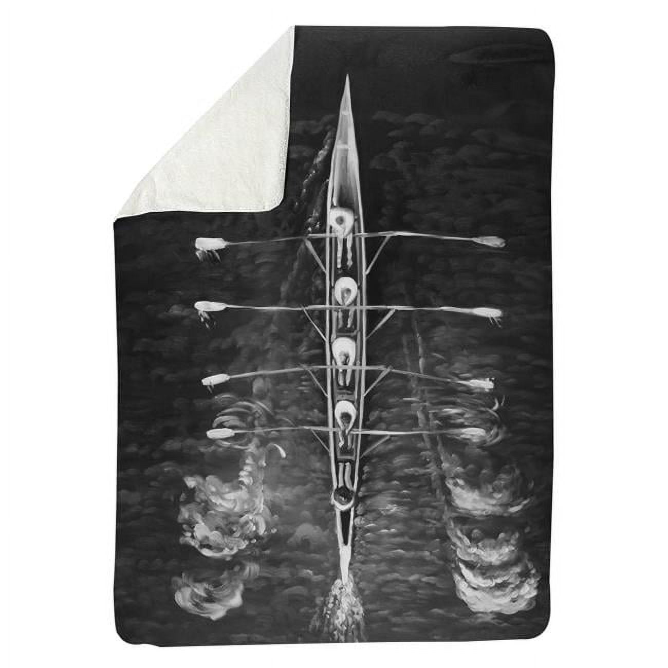 60 x 80 in. Rowing Boat-Sherpa Fleece Blanket